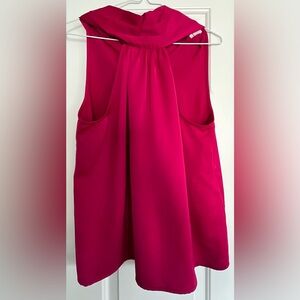 A New Day Women’s Pink Halter Sleeveless Tank Top High Neck Bow Tie Back; Size L